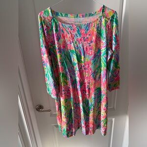 Lilly Pulitzer Pink and Green Patterned Dress